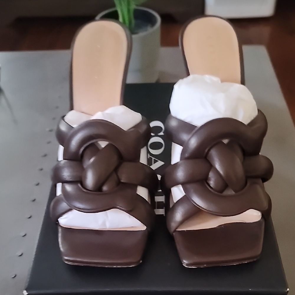 Coach Dark Brown Women's Mules